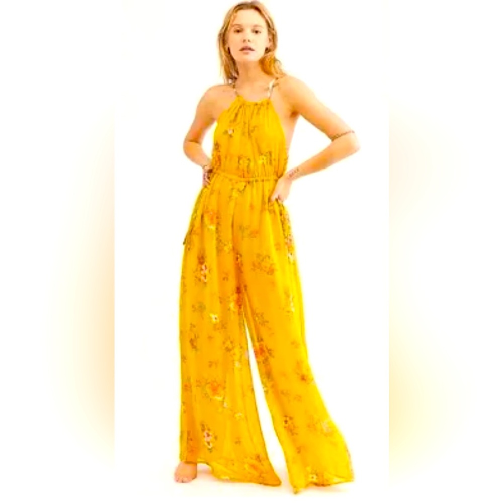 Free People Floral Jumpsuit
